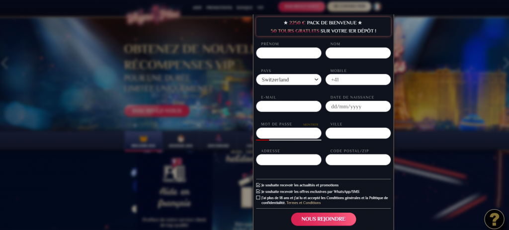 vegas plus casino service client