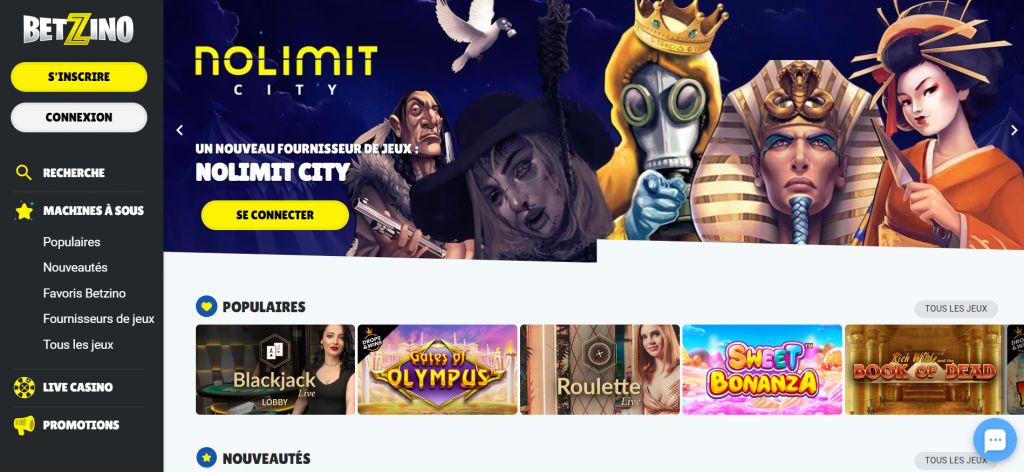 jeux machines à sous Betzino casino en ligne
